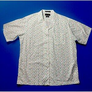 Paul Frederick Finest Long Staple Cotton XL Classic Fit  Palm Trees Shirt